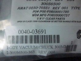AMAT 0040-03691 Body Vacuum Chuck, MF Robot, 300mm Elect
