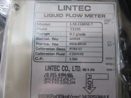 Applied Materials (AMAT) 0224-49143 Lintec LM-1100M-7 LFC, .2G/MIN