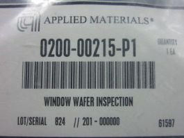 Applied Materials (AMAT) 0200-00215 Window Wafer Inspection