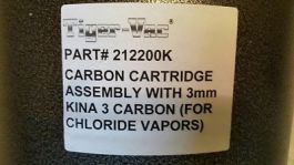 TIGER-VAC 212200K FILTER, CARBON CARTRIDGE