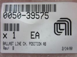 Applied Materials (AMAT) 0050-39575 BALLAST LINE CH. POSITION AB