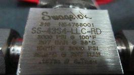 Swagelok SS-43S4-LLC-RD 3000 PSI, 100'F, 207 BAR, 38'C