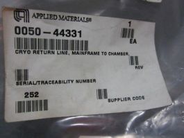 Applied Materials (AMAT) 0050-44331 CRYO RETURN LINE, MAINFRAME TO CHAMBER,