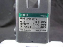 Tokyo Electron (TEL) 012-007410-1 CKD AMD212-3FET-S Air Operated Valve