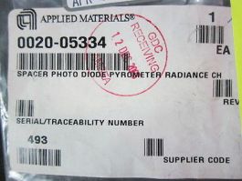 Applied Materials (AMAT) 0020-05334 Spacer Photo Diode Pyrometer Radiance CH