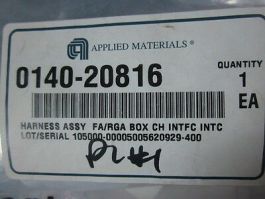 Applied Materials (AMAT) 0140-20816 Harness Assembly  FA/RGA BOX CH INTFC INTCON