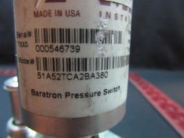 MKS INSTRUMENTS 51A52TCA2BA380 Baratron Pressure Switch Manifold Weldment
