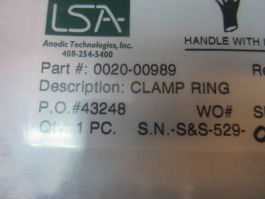 Applied Materials (AMAT) 0020-00969 CLAMP, RING, VESPEL