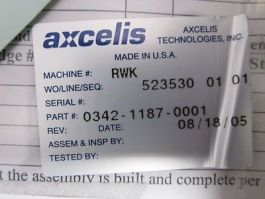 AXCELIS 0342-1187-0001 SCAN CHANNEL AMPL