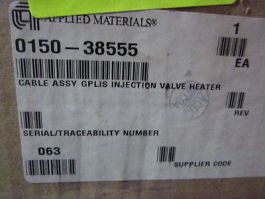 AMAT 0150-38555 Cable Assembly GPLIS Injection Valve Heater, 4 Feet Long