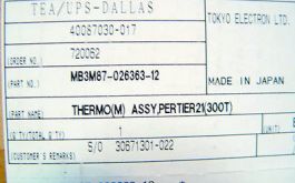 TEL MB3M87-026363-12 THERMO (M) ASSY, PERTIER21(300T)