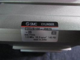 SMC CDQ2B100-J0829-20 CYLINDER, AIR, MAX PRESS. 1.0MPa 10.2kgf/cm2, 145PSI
